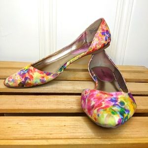 Madden Girl women's eezy floral pointed toe ballet flat size 8